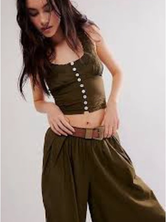 Free People Into You Eyelet Pant Set Size Large - Picture 3 of 10